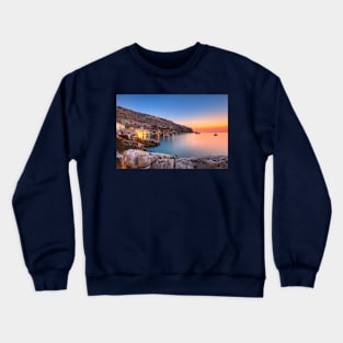 Sunset at Limeni in Mani, Greece Crewneck Sweatshirt